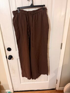 Brown Gauze Pants 100% cotton